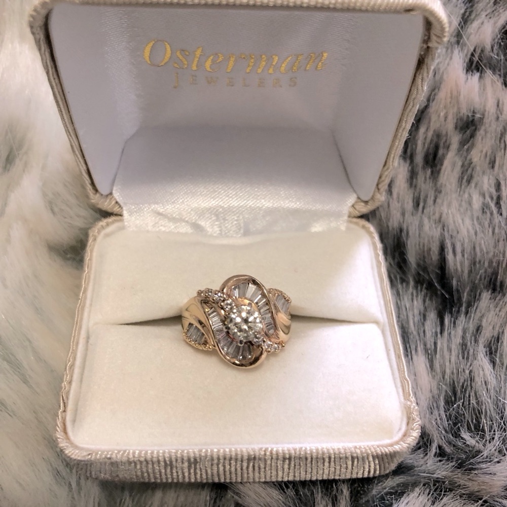 14K Yellow Gold Diamond Ring